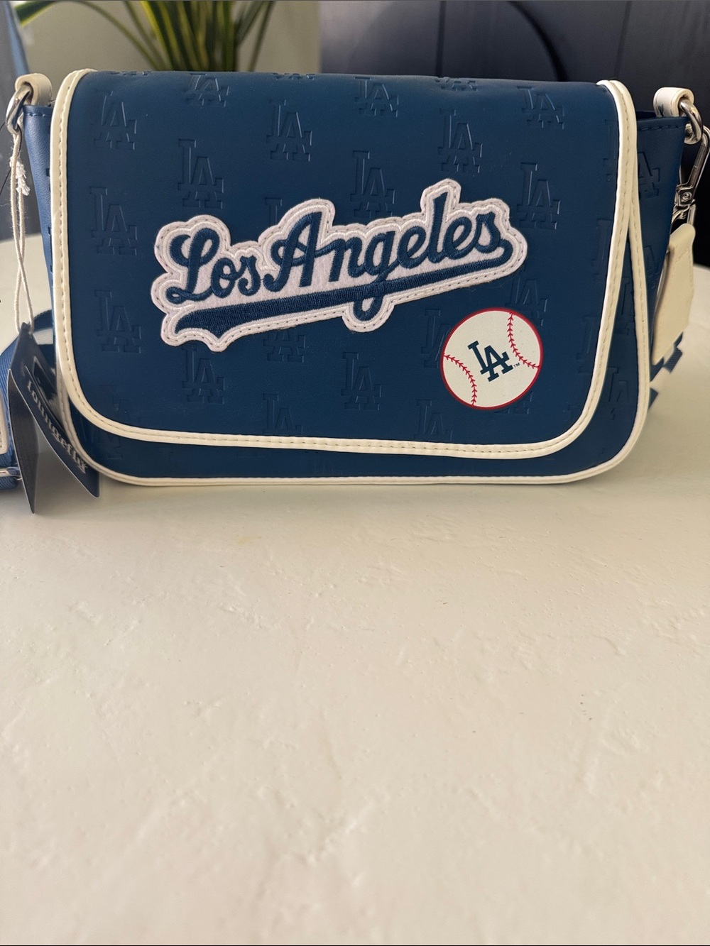 Loungefly Navy and White Los Angeles Crossbody Bag